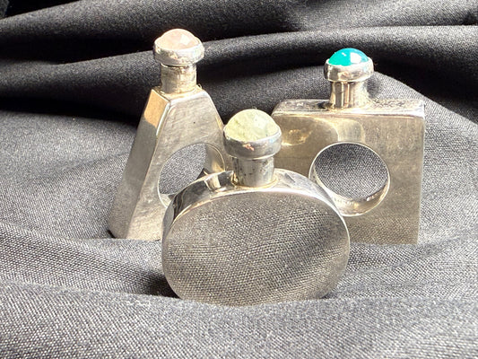 Vintage Taxco Modernist Square Cut-Out Perfume Bottle
