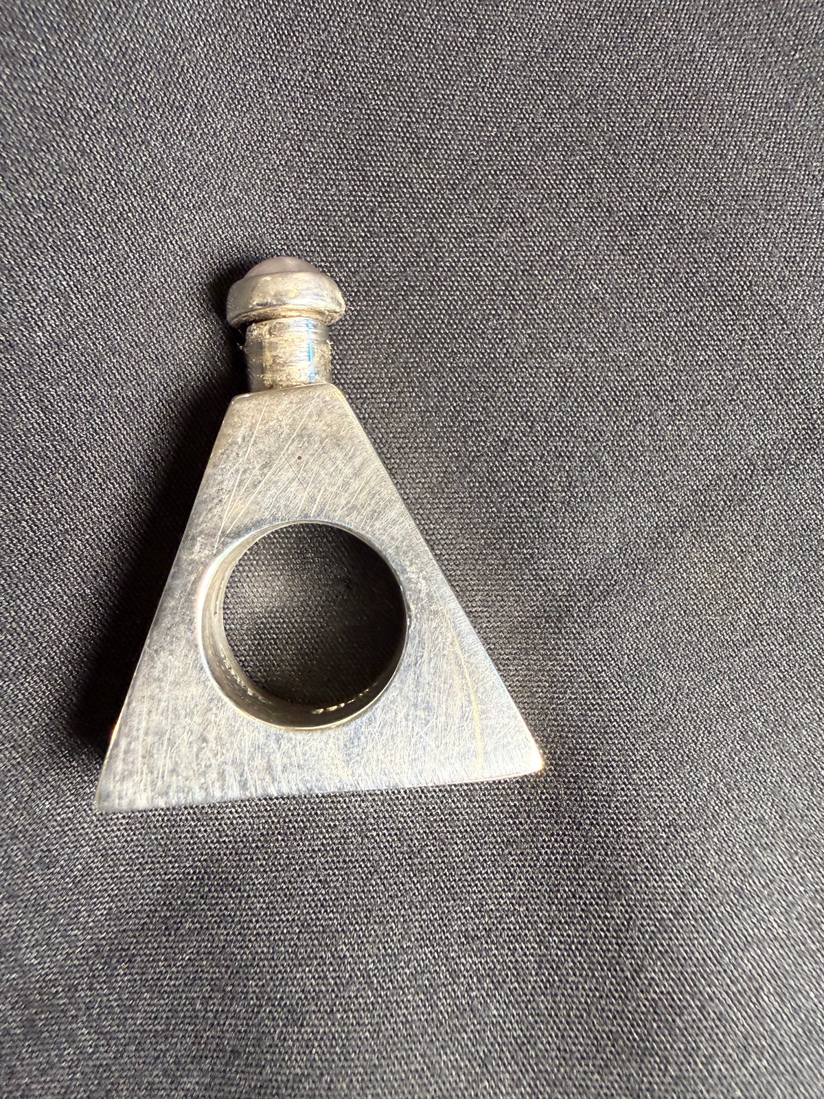 Vintage Taxco Modernist Triangle Cut-Out Perfume Bottle