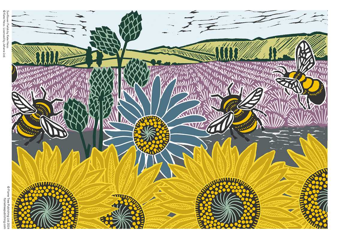 Kate Heiss: Sunflower Fields Jigsaw Puzzle (1,000 pieces)