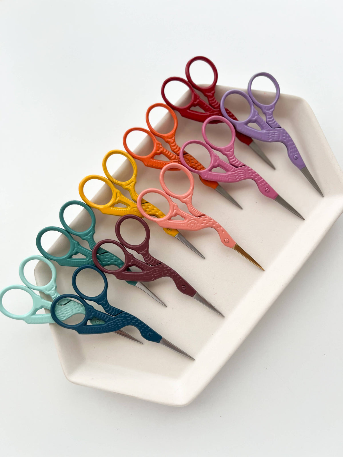 Bird scissors, small sewing scissors, stork scissors: Baltic teal