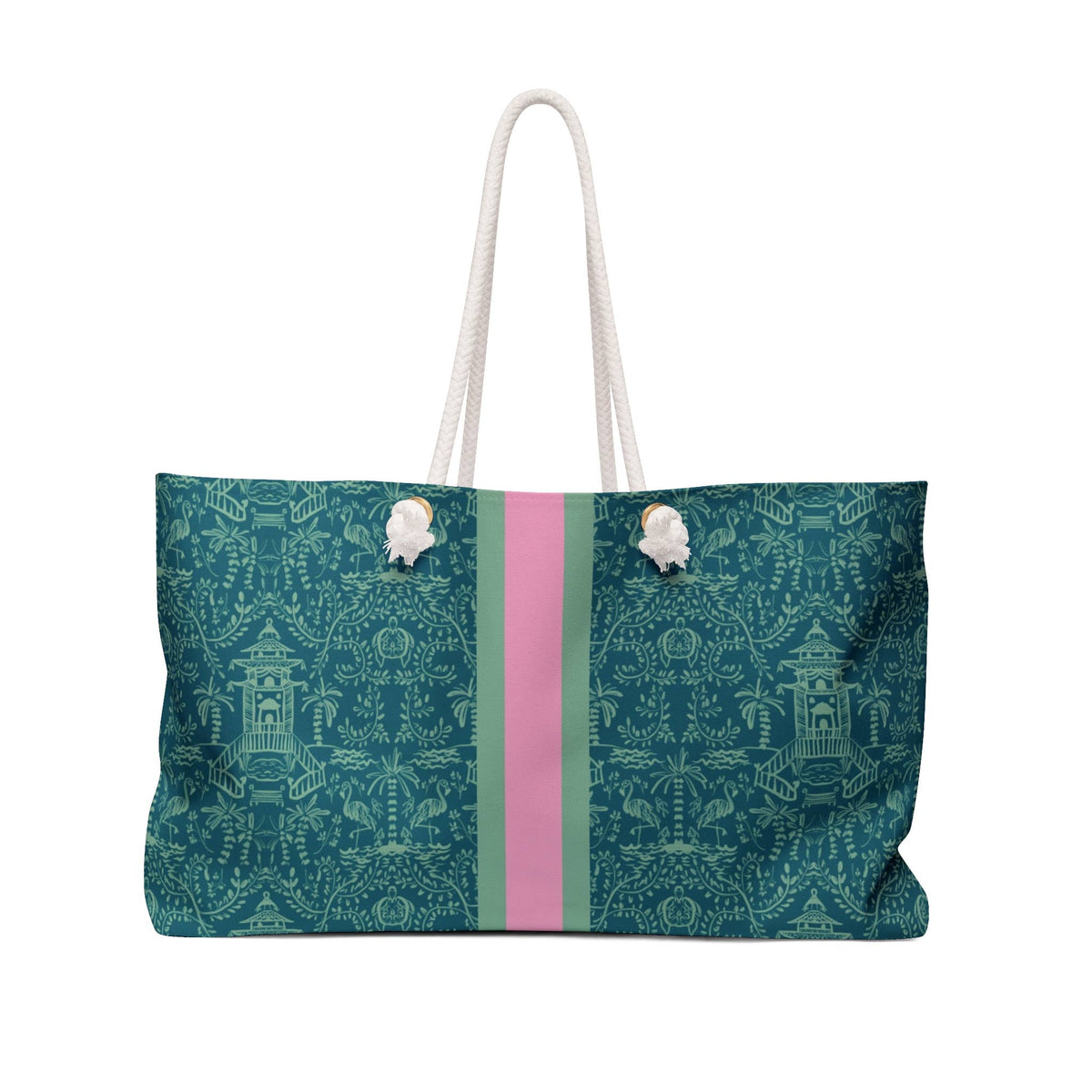 Britt Mills Mahjong Tote Bags: Palm Beach Teal