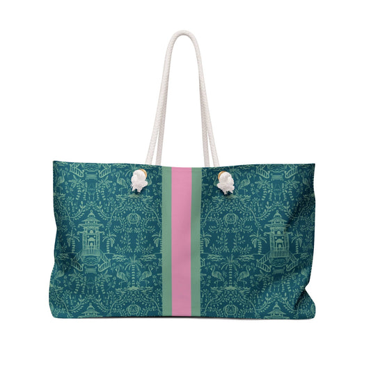 Britt Mills Mahjong Tote Bags: Palm Beach Teal