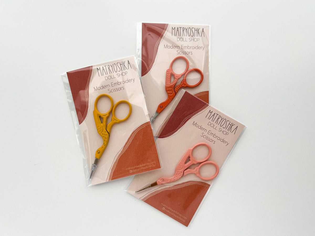 Bird scissors, small sewing scissors, stork scissors: Baltic teal