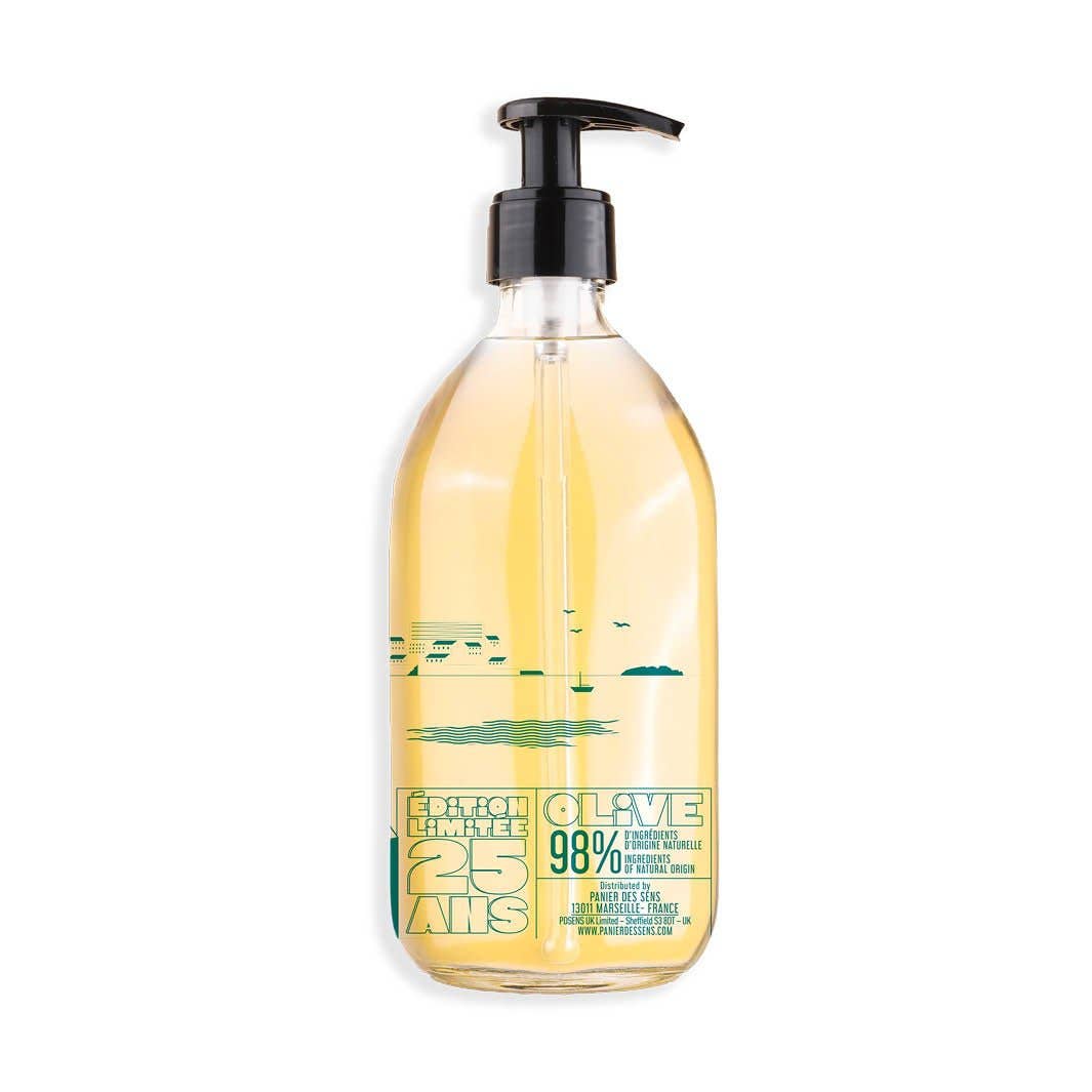 Panier des Sens Marseille Olive Liquid Soap, Limited Edition Glass Bottle