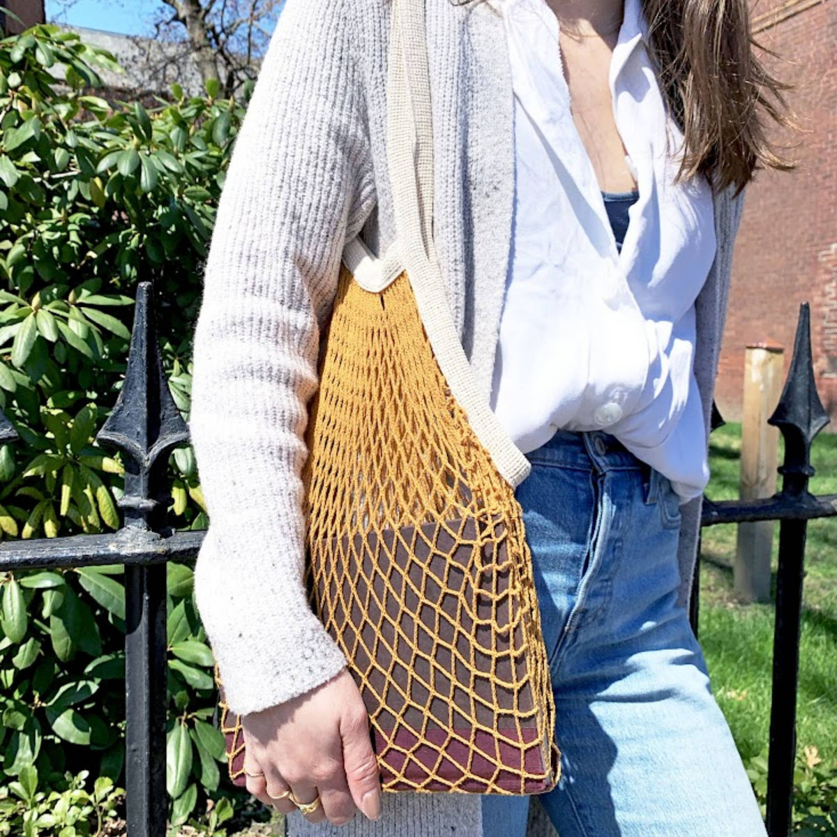 The french market bag no.2 in goldenrod: Goldenrod