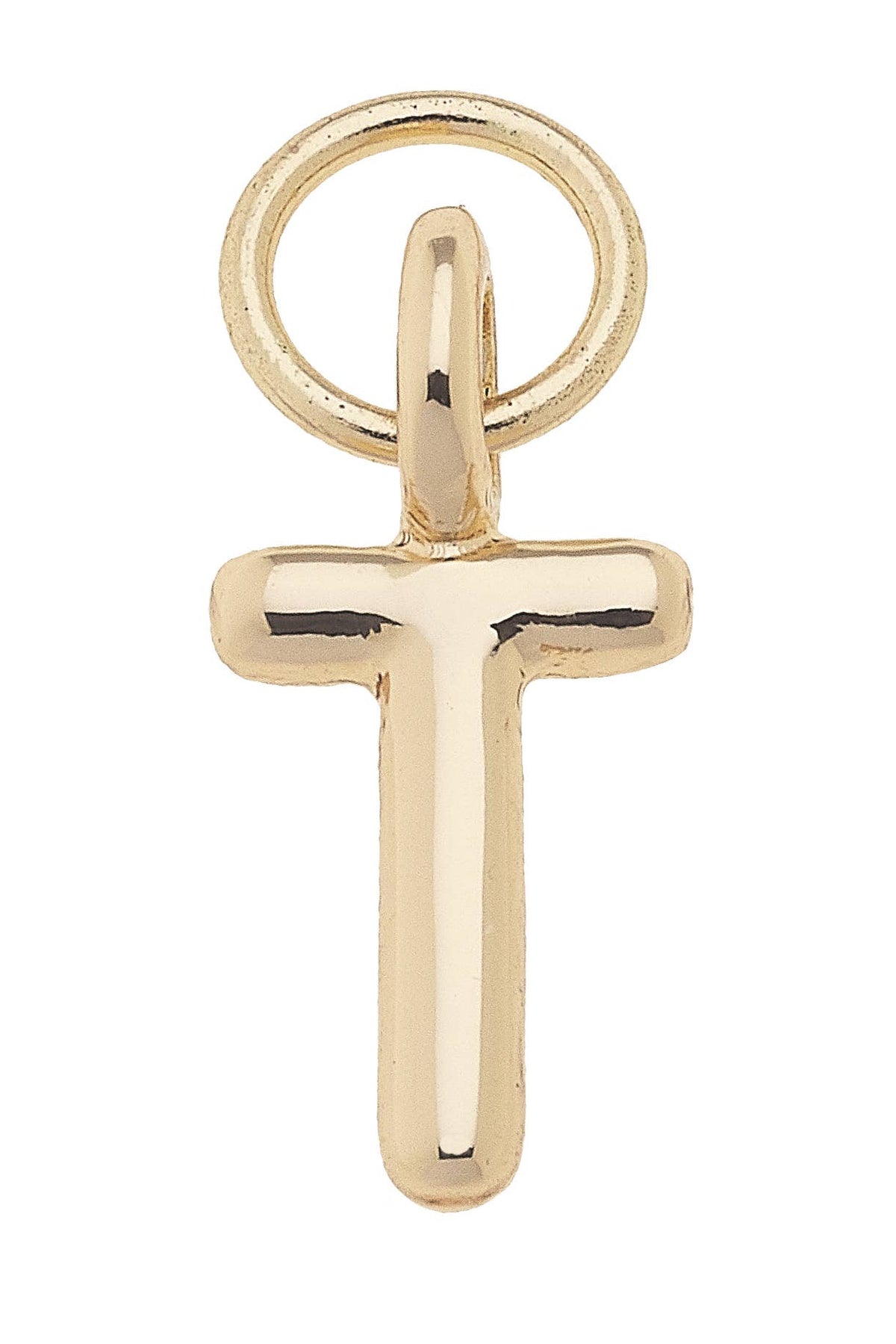 Mini Initial Charm in Shiny Gold