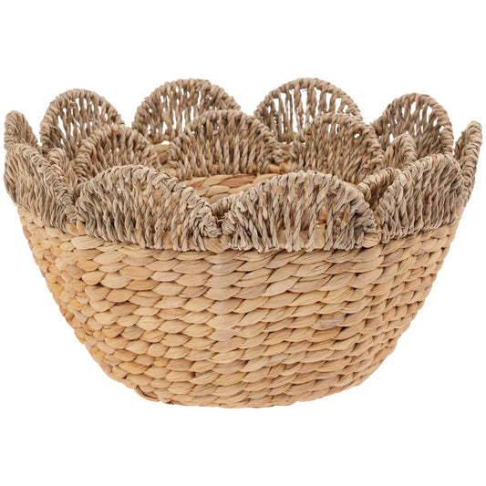 Scalloped Seagrass Nesting Bowls Set of 2