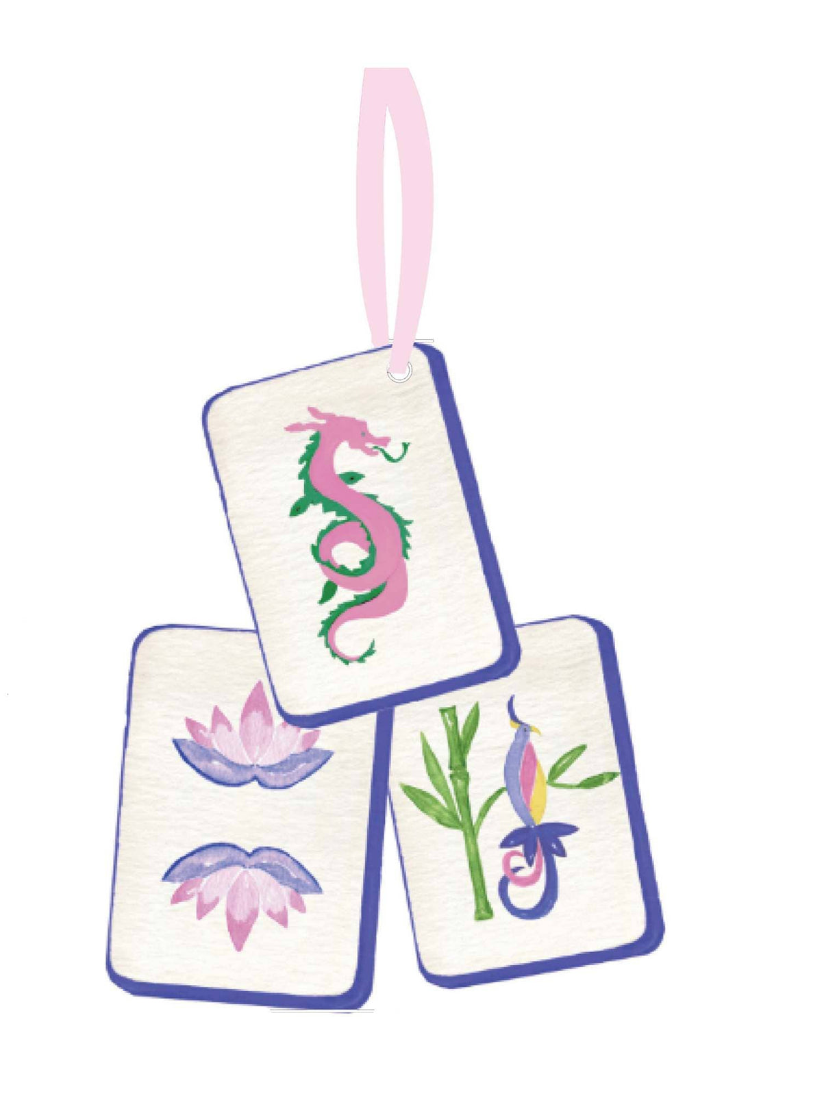 Mahjong Christmas Petite Ornament Acrylic Mahj gift, acrylic: Cocktail Glass