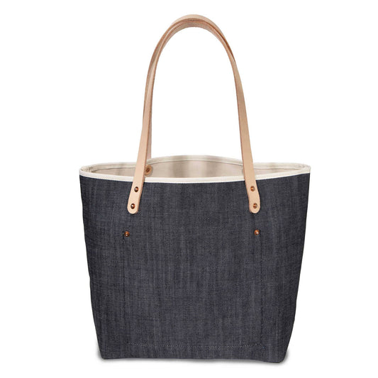 Japanese Denim All Day Tote: Beige