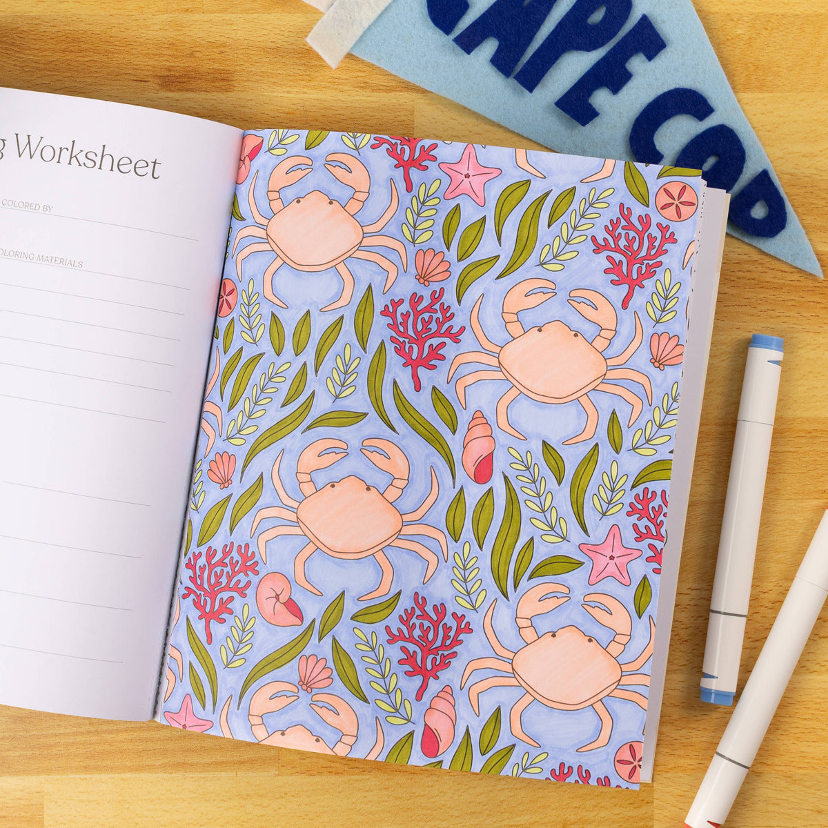 Coastal Americana Coloring Book by Elyse Burns
