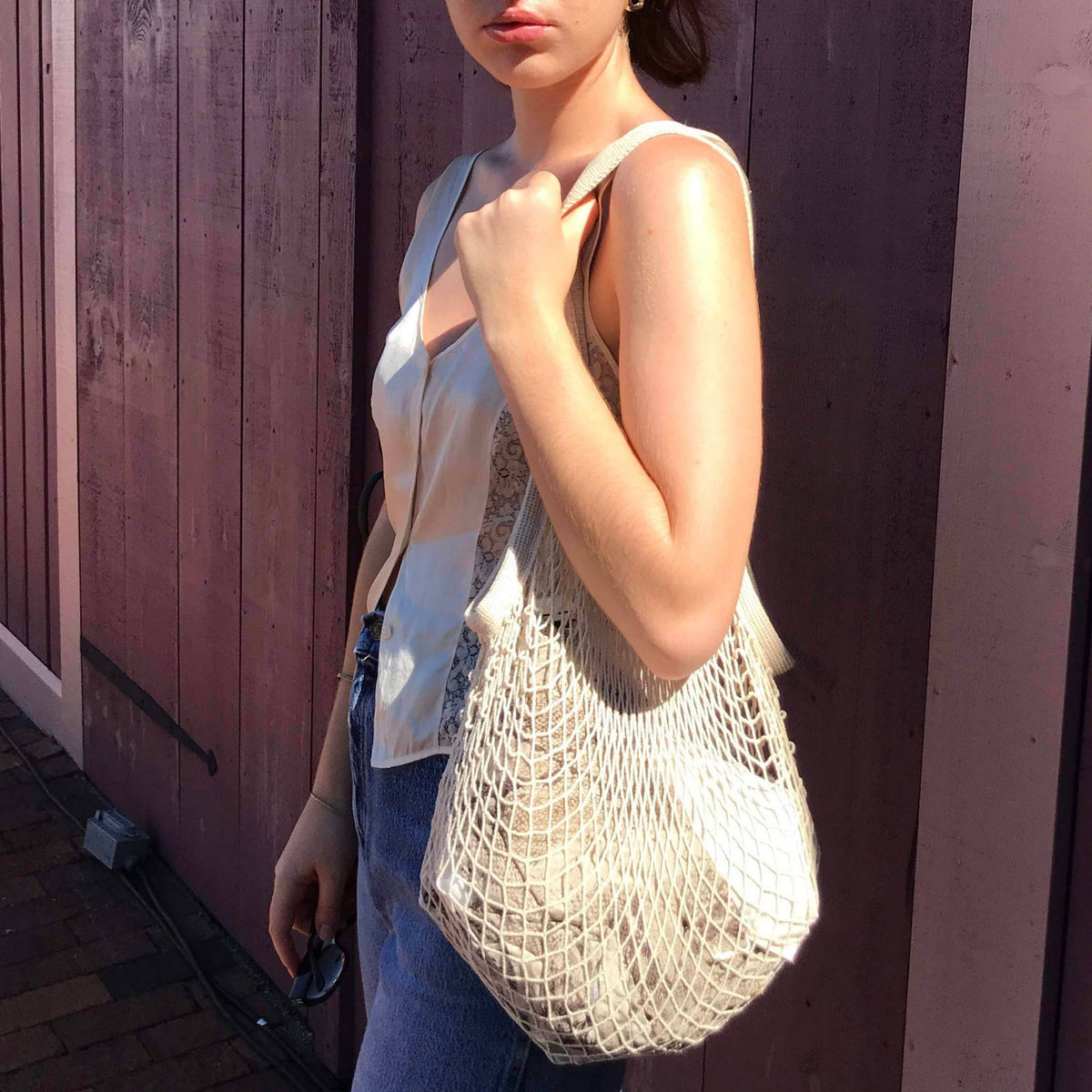 The french market bag no.2 in natural: Natural