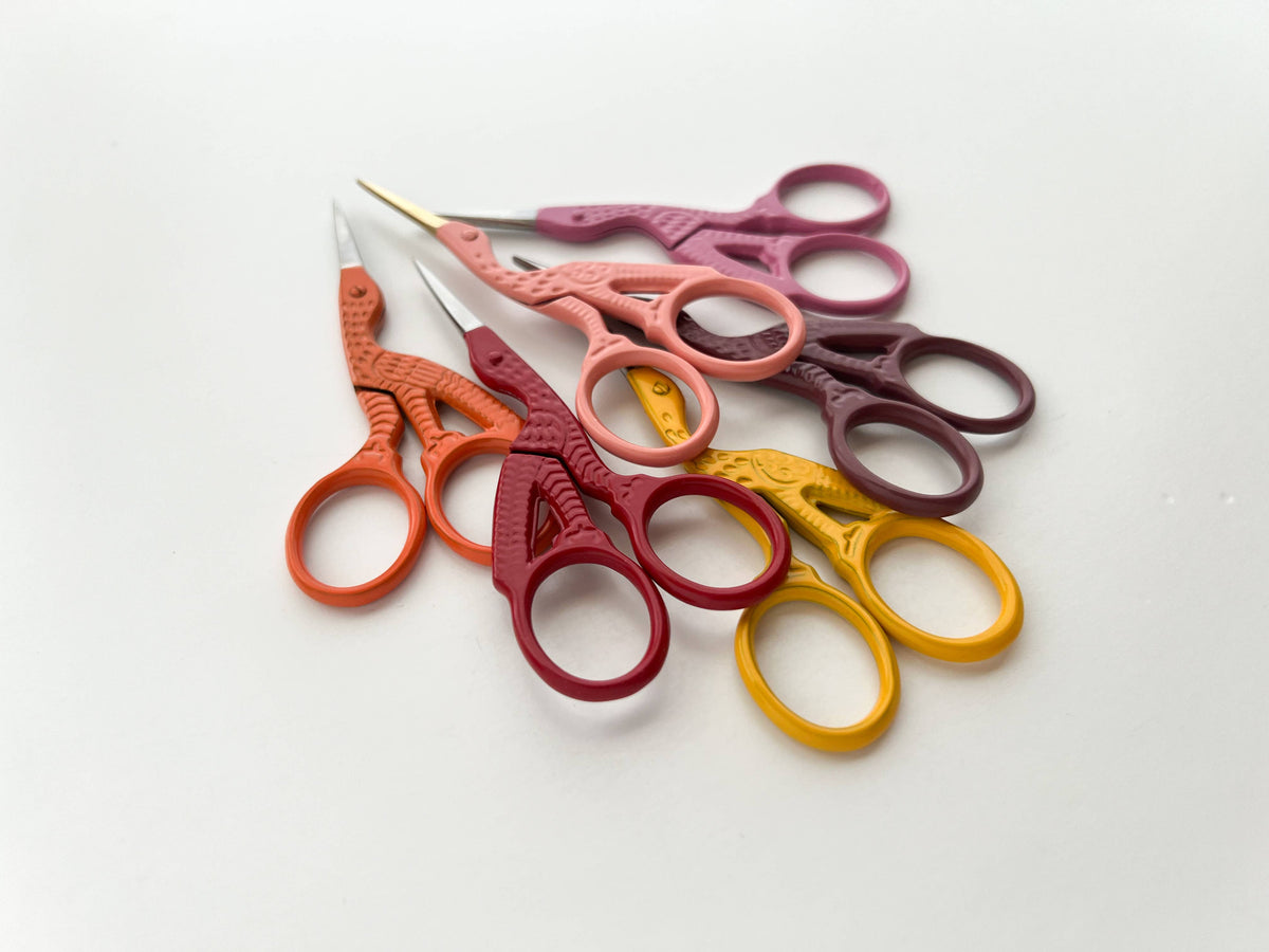 Bird scissors, small sewing scissors, stork scissors: Baltic teal