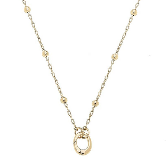 Celia Dainty Charm Necklace Base in Shiny Gold