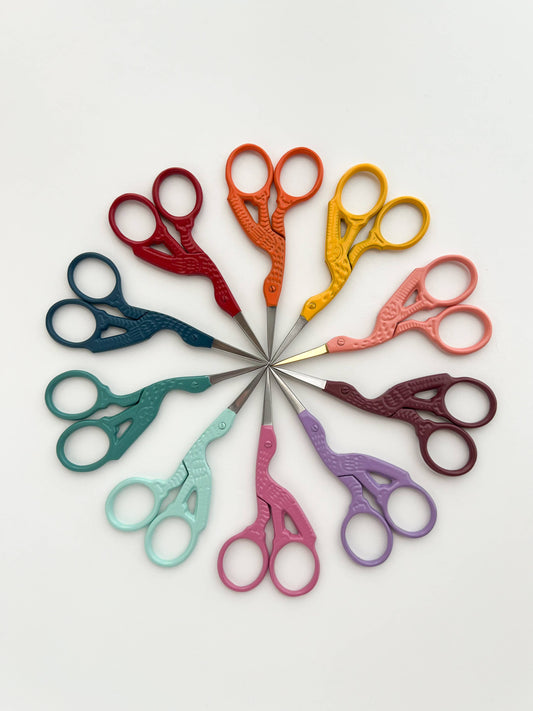 Bird scissors, small sewing scissors, stork scissors: Baltic teal
