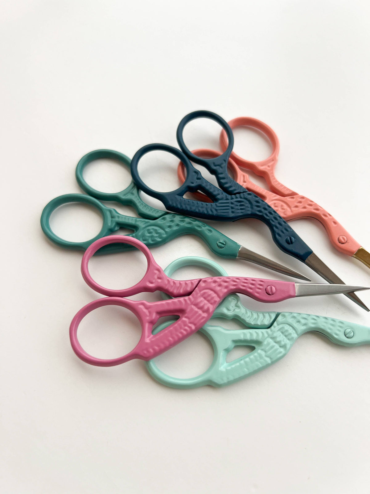 Bird scissors, small sewing scissors, stork scissors: Baltic teal