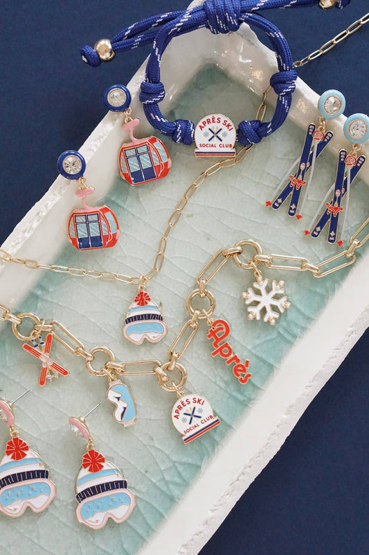Ski Goggles Enamel Charm in Multi