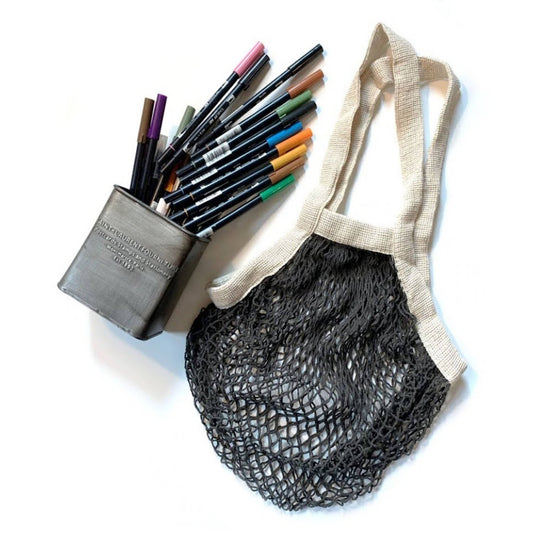 The french market bag no.2 in iron: Iron