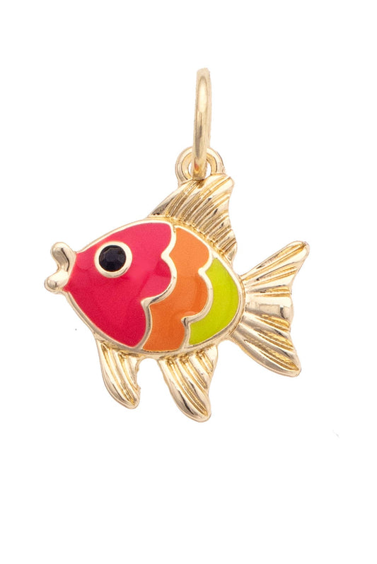 Enamel Fish Charm in Multi