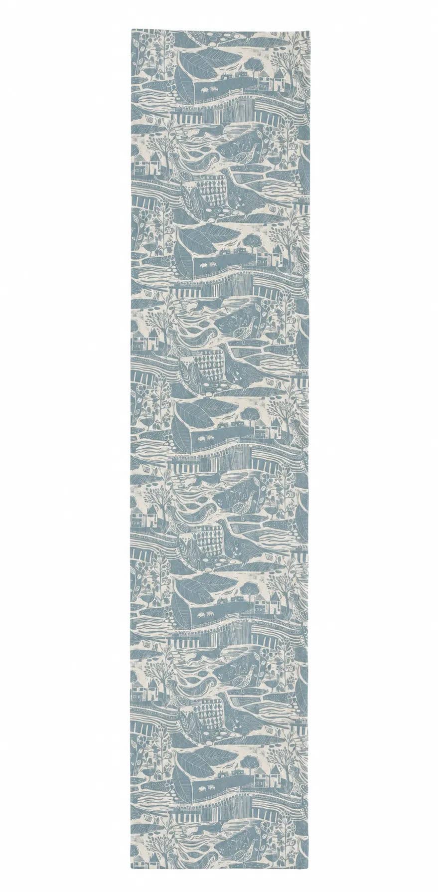 Through the Fields Duck Egg Blue Table Runner