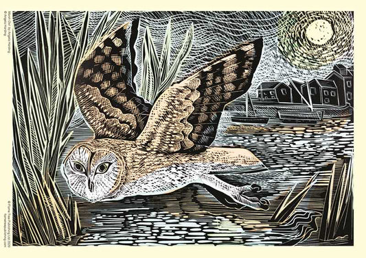 Adult Sustainable Jigsaw Puzzle Angela Harding: Marsh Owl (1,000 pieces)