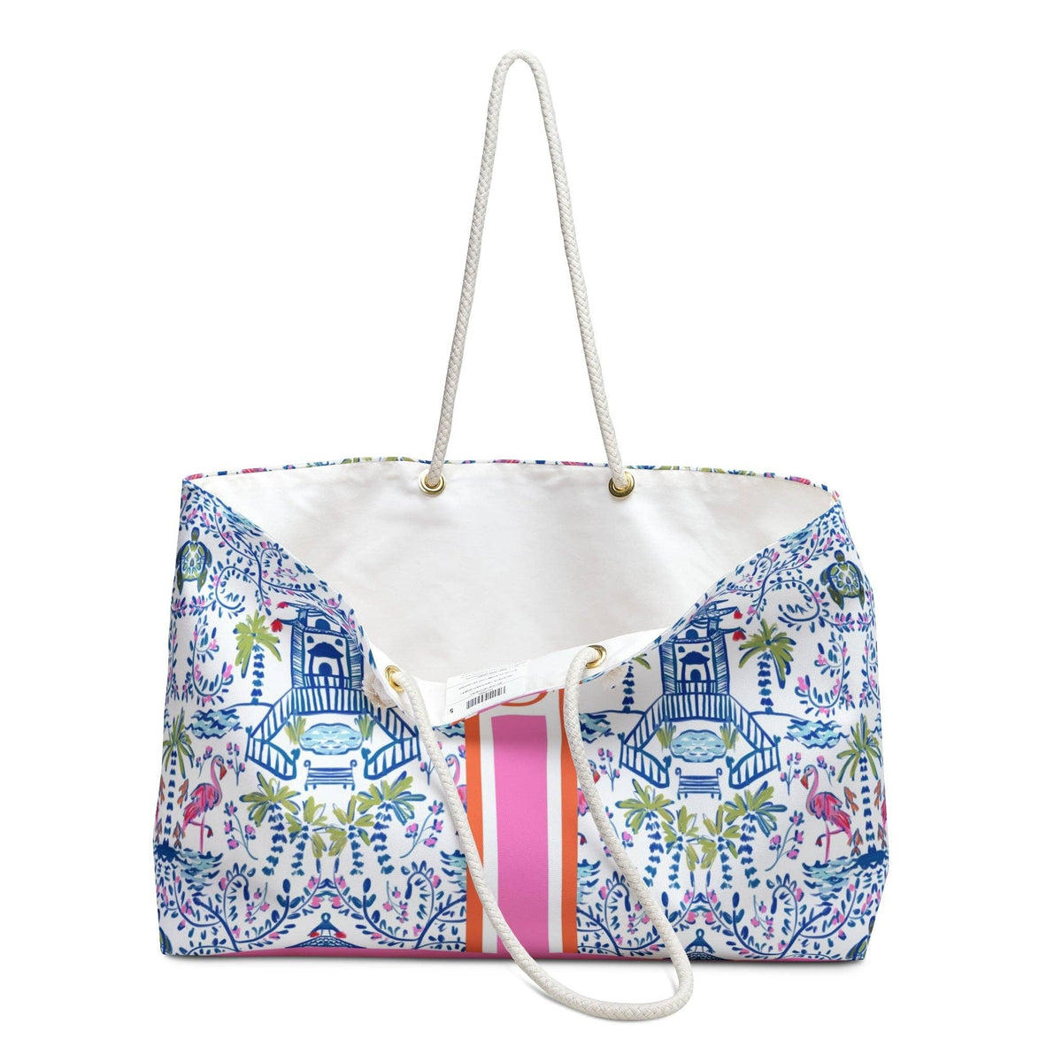 Britt Mills Mahjong Tote Bags: Colorful Chinoiserie