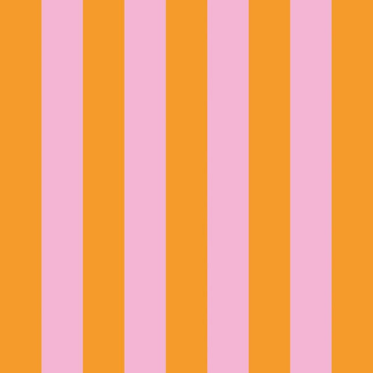 BEV- VERTICAL STRIPS, ORANGE + PINK