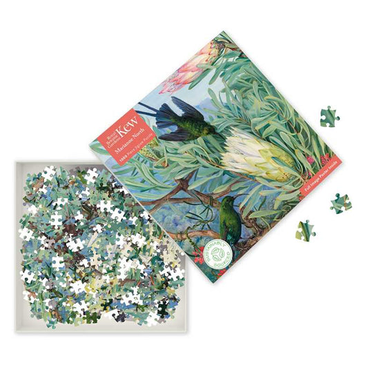 Adult Jigsaw Puzzle Kew Gardens' Marianne North: Honeyflowers and Honeysuckers (1,000 pieces)