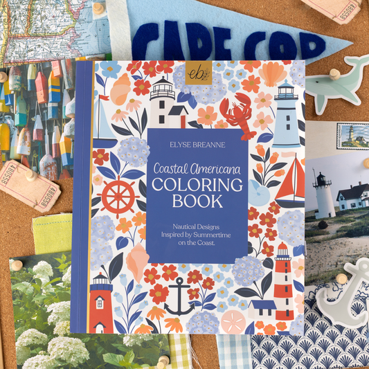 Coastal Americana Coloring Book by Elyse Burns